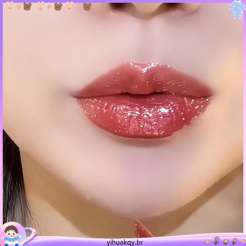 Novo estilo piscando hidratante brilho labial clareamento brilho de água espelho brilhante brilho labial Su Yan Dudu vid