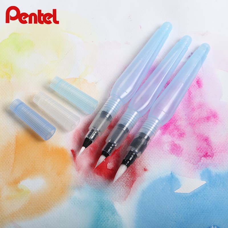 Caneta tinteiro japonesa penteltel, pincel aquarela, aquarela sólida, companheiro, múltiplas opções