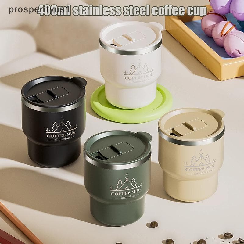 PRS 400ML Copo Térmico 304 Aço Inoxidável Dupla Camada Isolada De Água Escritório Leite Caneca De Café Estudante Portáti