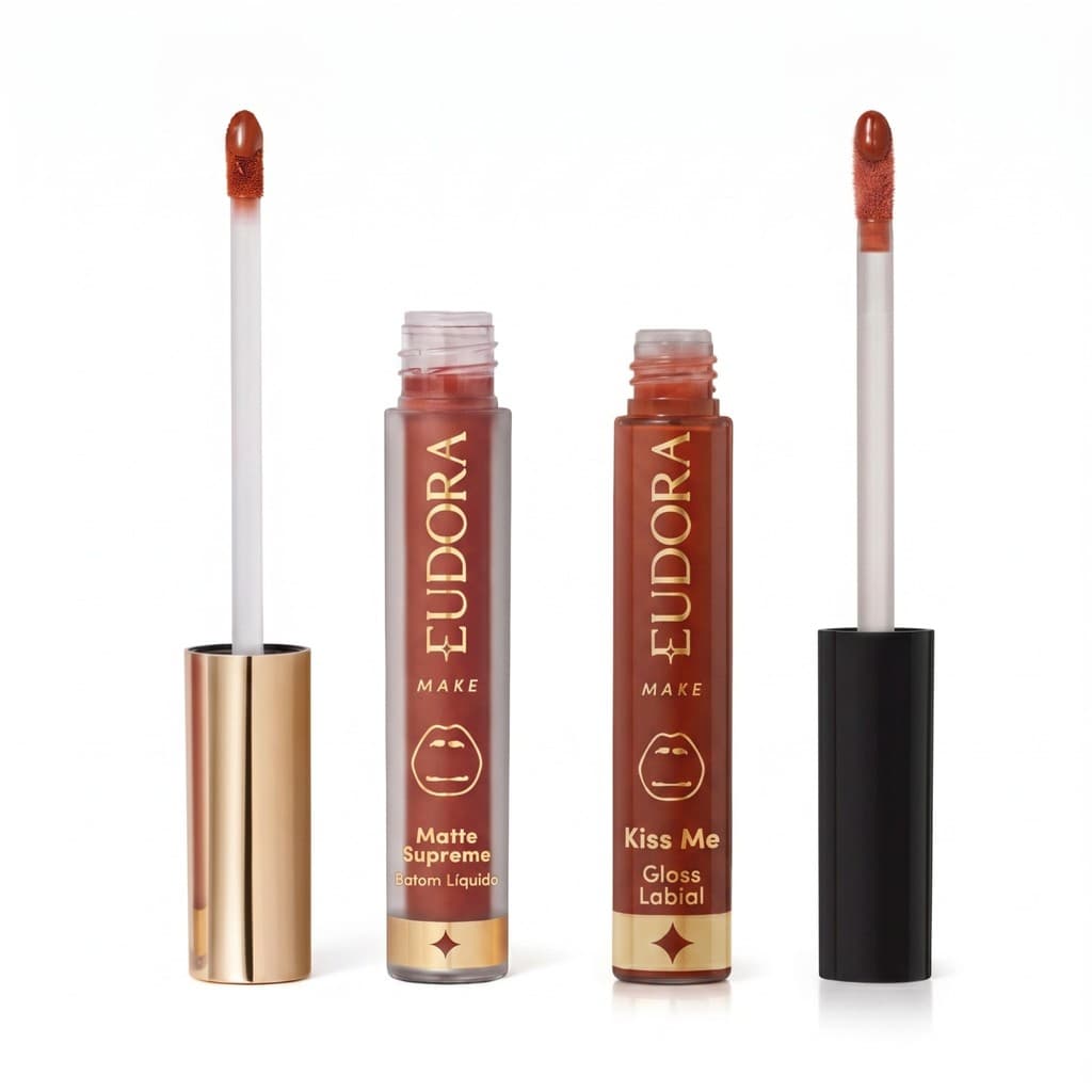 Combo Eudora e Adam: Batom Líquido + Gloss Labial
