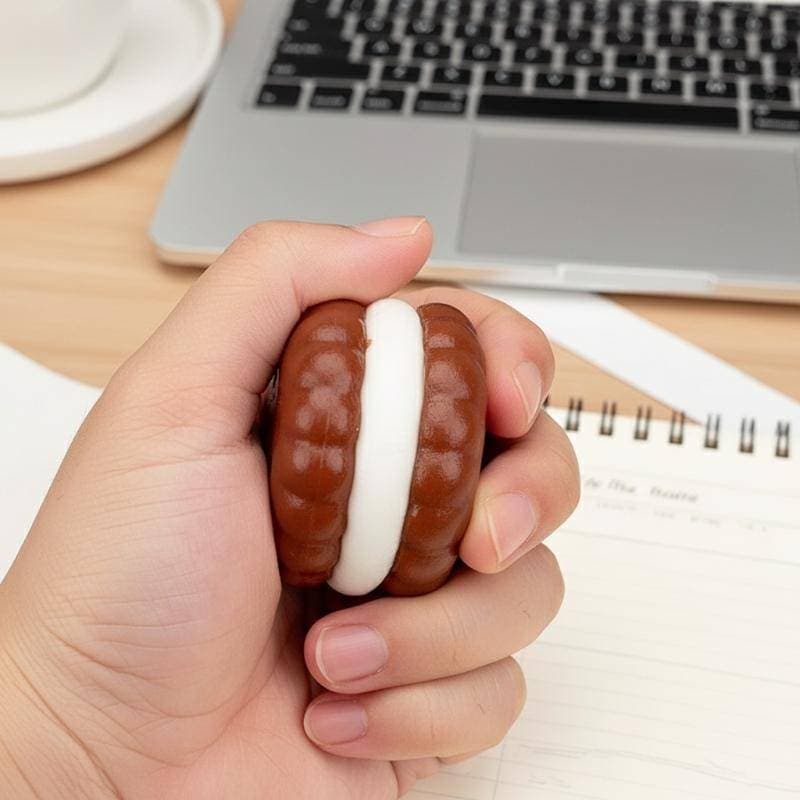 AYBR Delicioso Squishy Sandwich Cookies Squeeze Toy Para Alívio Do Estresse Relaxamento Lento Rising Sensory Fidget Estu