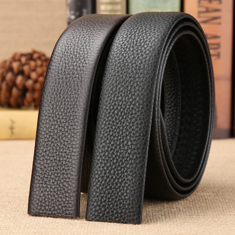 Não leva cinto masculino de couro genuíno fivela automática sem cabeça cinto masculino pino fivela primeira camada calça