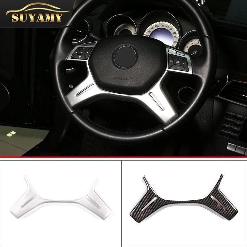 Volante Do Carro Decoração Capa Guarnição Adesivo Para Mercedes Benz Ce ML GL Classe W212 X166 W166 W204 C180 Acessórios