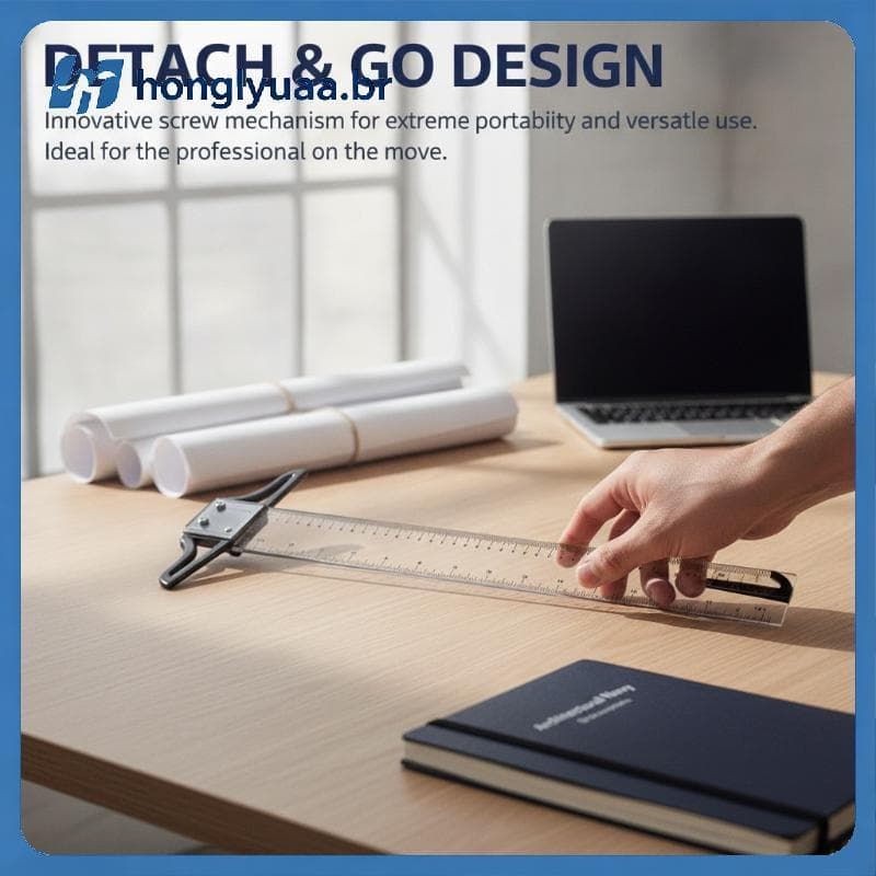 Régua Quadrada T , Ferramenta De Desenho Removível Reutilizável , 45/60/70/80cm , Plástico Para De Engenharia , Faça Voc