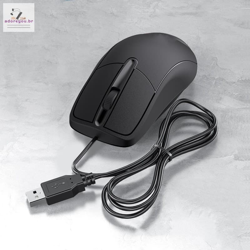 Mouse Com Fio USB Para Mesa De Computador Notebook De Escritório