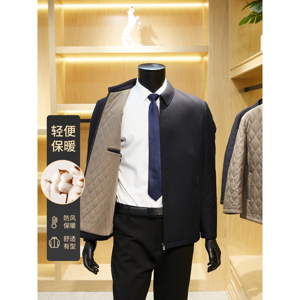 2023 novo estilo Zeo roupas masculinas comercial político fino jaqueta de algodão leve negócios Casual algodão acolchoad