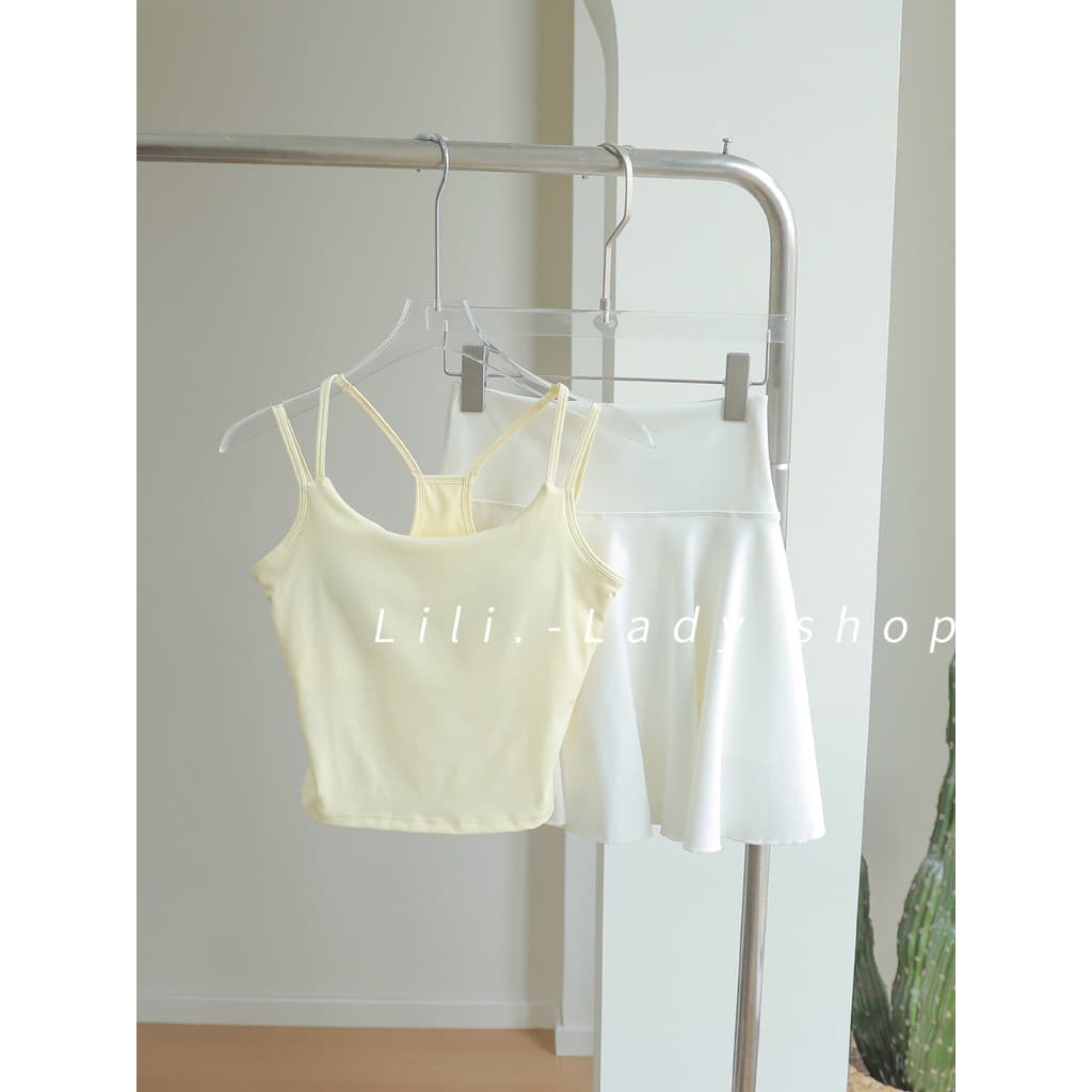 Roupas de Yoga femininas 2026 novo estilo com almofada no peito em forma de I bonito volta esportes colete Pilates trein