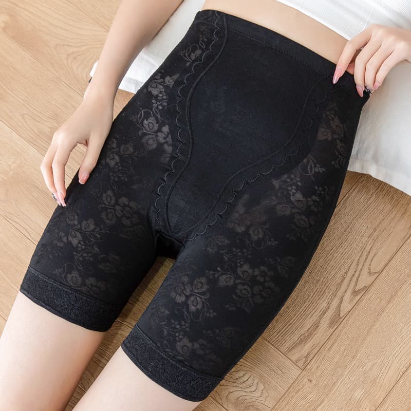 Calças de segurança de seda gelada femininas Anti-reflexo, sem ondulação, cintura alta, estreitamento da barriga, cor de