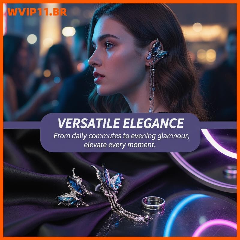 WVIP Novos Clipes De Orelha De Borboleta Acessórios Decorativos De Fones De Ouvido De Ajuste Aberto Com Borla BR