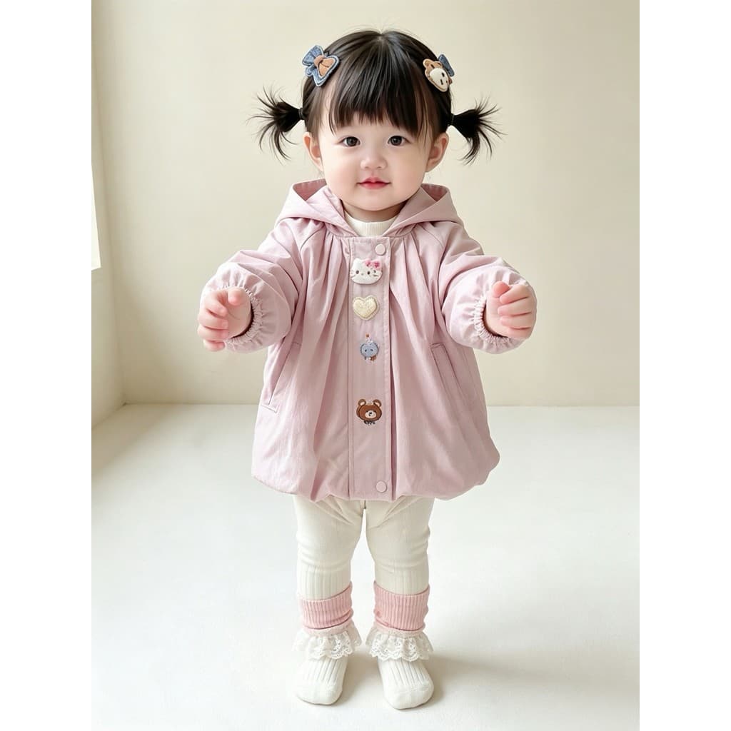 Meninas jaqueta primavera outono estilo 2026 novo estilo moda crianças roupas de outono bebê com capuz topo outono crian