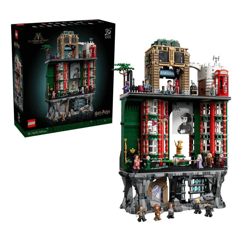 LEGO 76476 Harry Potter Ministério da Magia 3491 Peças Modelo Detalhado para Montar, Exibir e Colecionar