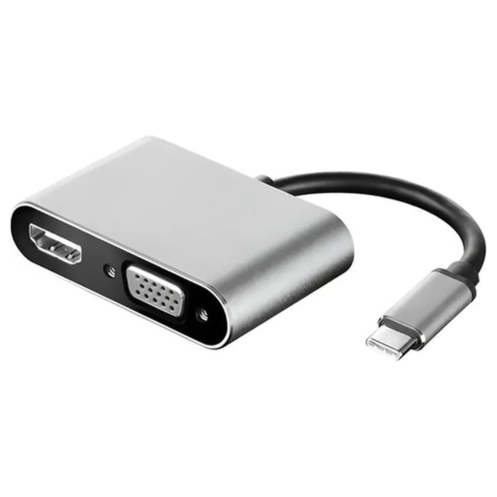 Adaptador HDMI VGA 2 em 1 Tipo C Knup KP-AD119 para Macbook Pro 2016 2017 2018 Dell XPS 13 ASUS Zenbook 3 Samsung