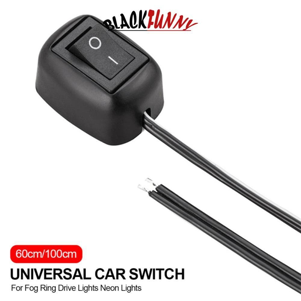 BLACKFUNNY Interruptor Universal Para Carro , Tipo Pasta , Com Cabo , 60cm/100cm , DC 12V Luzes De Acionamento De Anel D