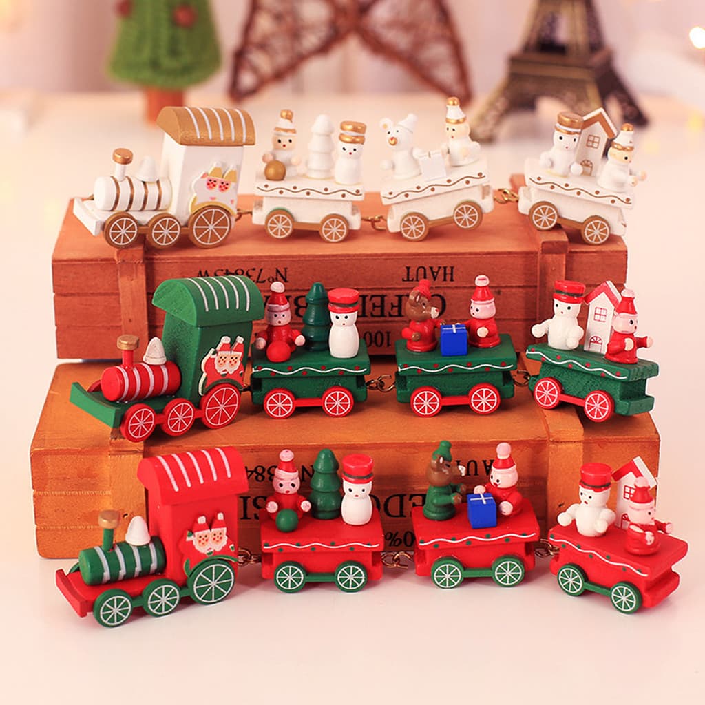 Decorações E Enfeites De Trem De Madeira De Natal