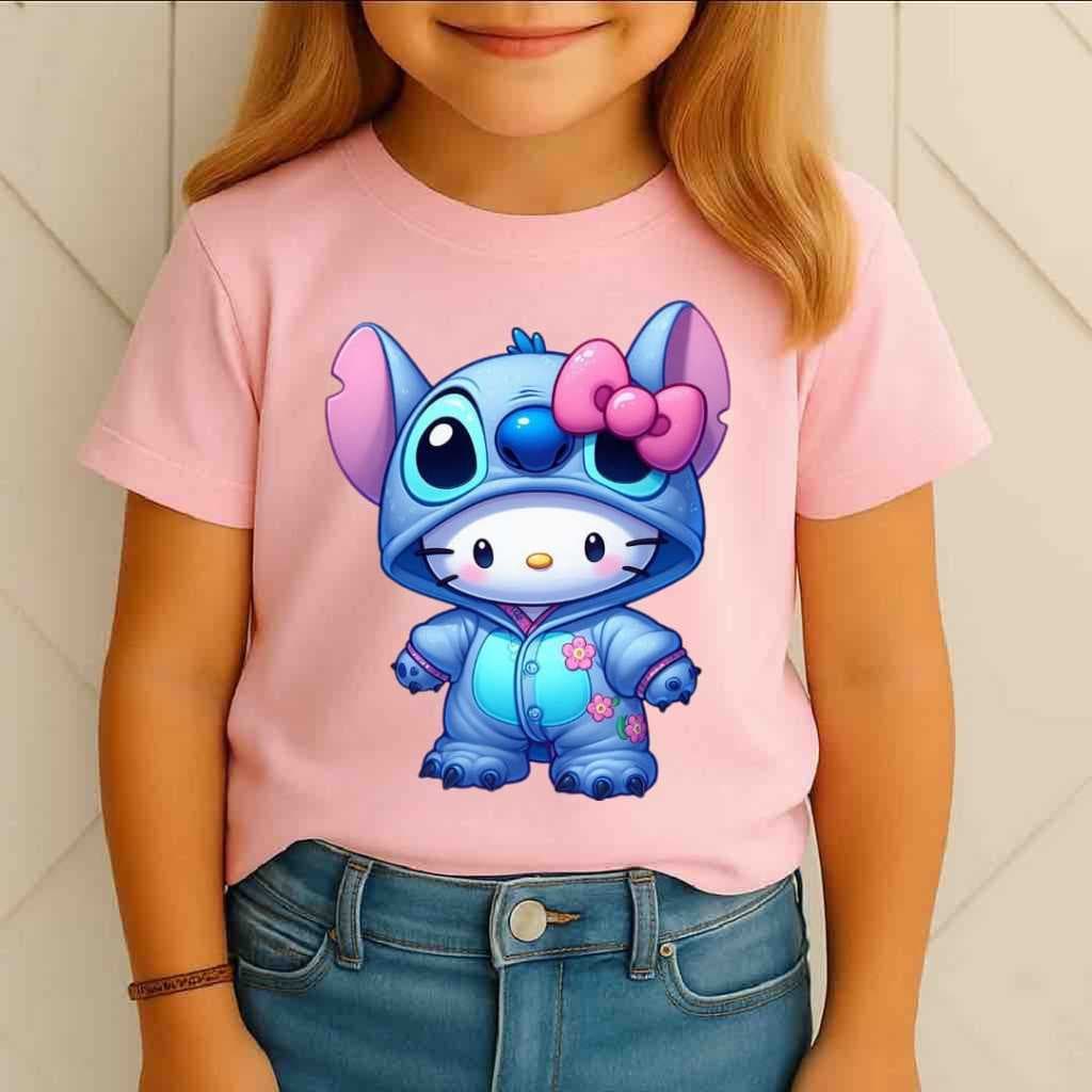 Camisa Infantil Menina Hello kith Stithy 100% Algodão Lançamento