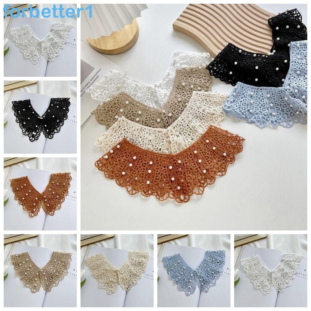 Gola De Camisa De Decoração FORBETTER , Vestido De Pérola Decorativo Ombro Renda Falsa , Xale Destacável