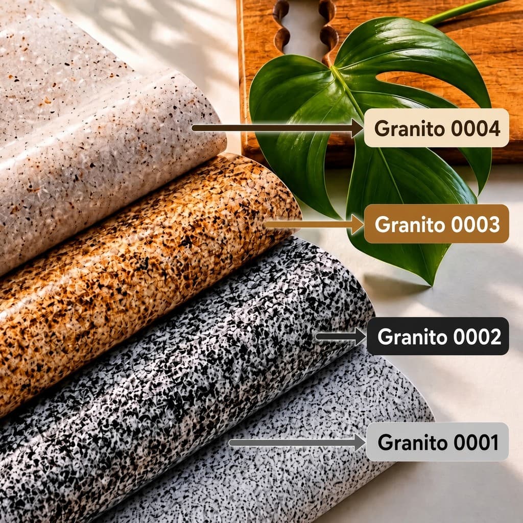 Papel de Parede Granito Impermeável Autocolante Sala Quarto Moveis