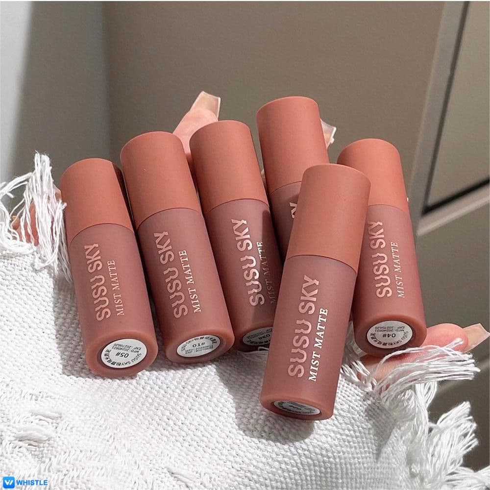 Batom Hidratante SUSU SKY, Acabamento Exquisito, Não Resseca, Alto Brilho, Suave, Resistente ao Suor, Clareador,