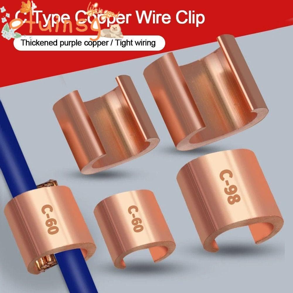 Conector De Fio OTUINSG , Clipe De Cobre Tipo C , Cabo De Braçadeira Terminal