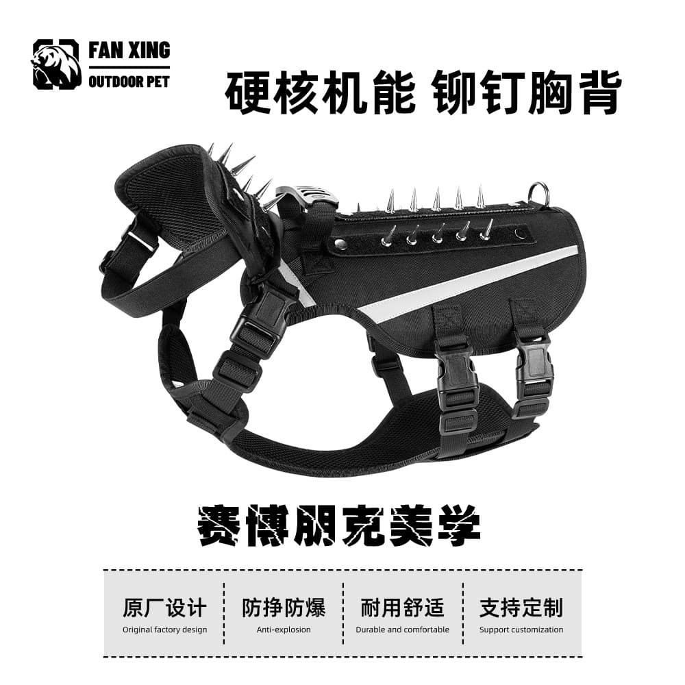 FAN XING Cross-Border novo estilo arnês de peito para animais de estimação pequenos cães de tamanho médio Anti-quebra cã