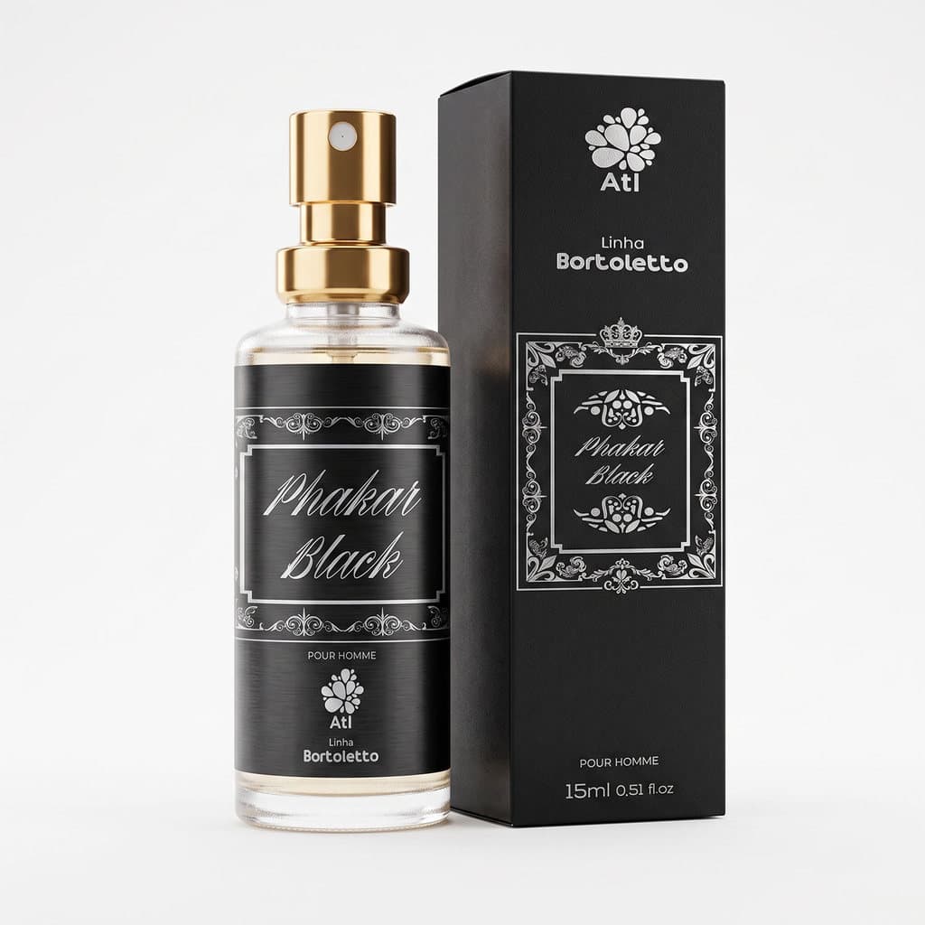 Perfume Masculino Phakar Black Bortoletto 15ml Parfum Marcante
