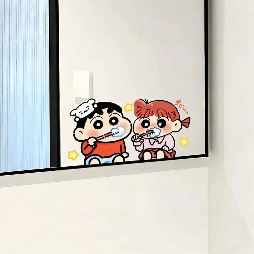 Xiaoxin escovação de dentes banheiro espelho à prova dwaterproof água adesivo quarto espelho adesivo decorativo pintura