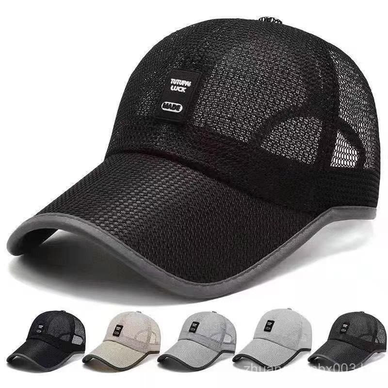 Boné de beisebol masculino, boné casual para proteção solar ao ar livre, boné de malha de verão, boné estilo coreano com