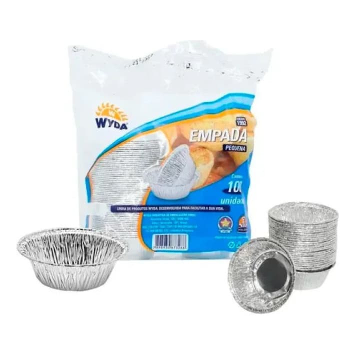 Kit 200un Forma Empada 45ml Queijadinha Alumínio Wyda