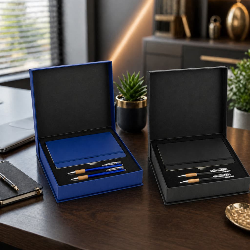 Kit Executivo 3 Peças Personalizado Caneta Caderneta Lapizeira