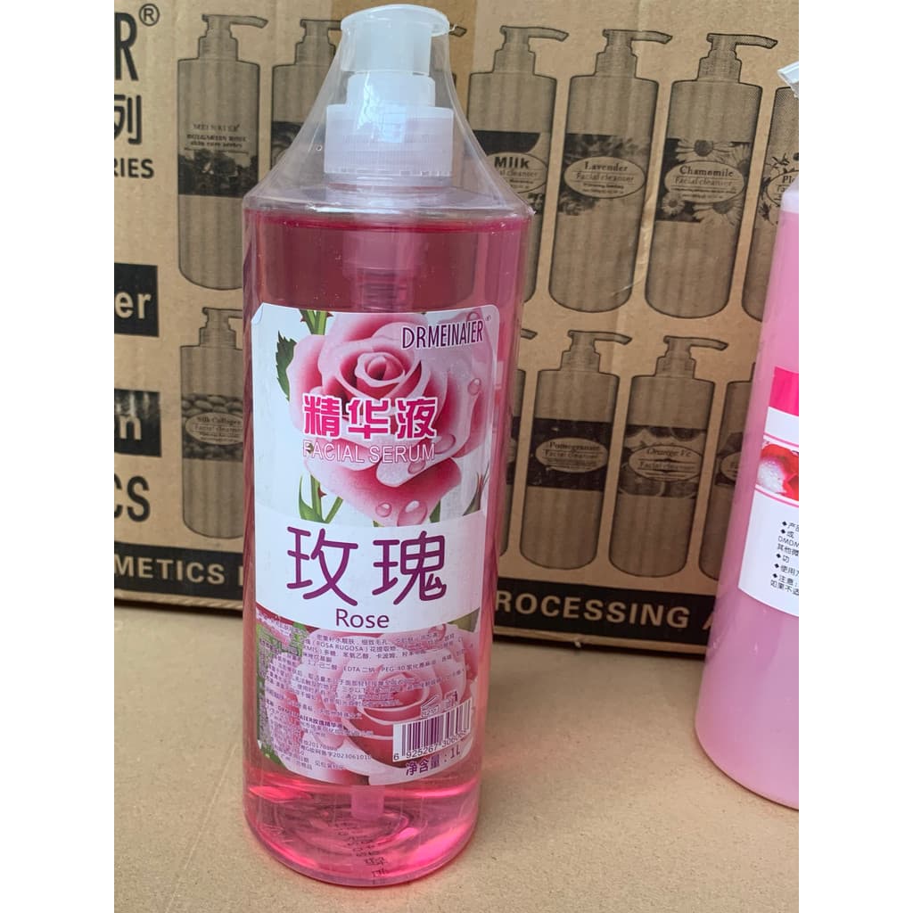 DRMEINAIER rosa essência 1.000ml genuíno hidratante Facial hidratante salão de beleza uso máscara ajustável água líquido