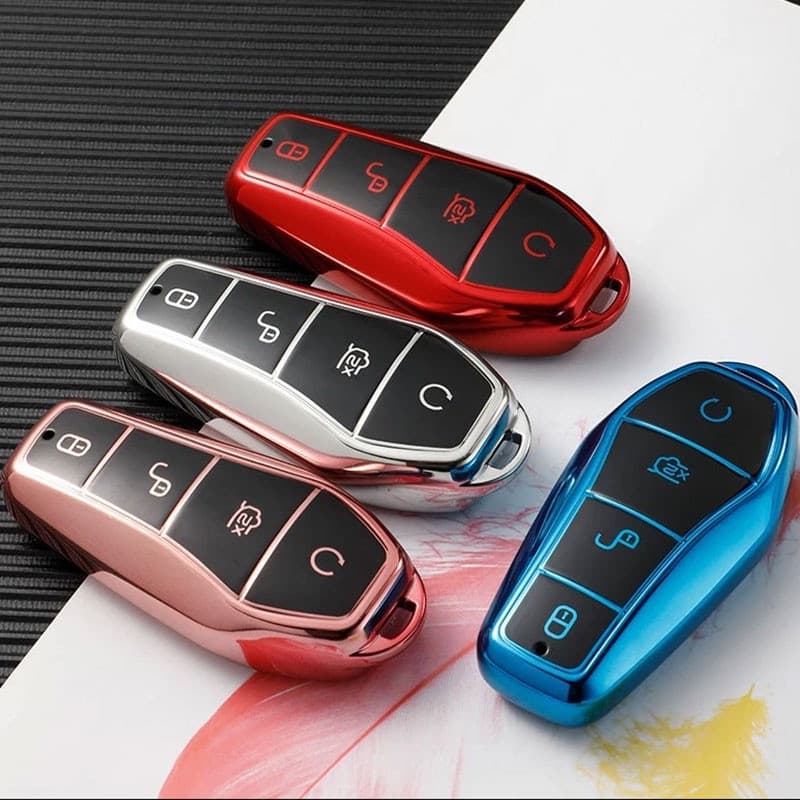 Capa Protetora para Controle Remoto de Carro, TPU Durável, Acessórios para BYD Dolphin, Min Yuan EV Plus, Qin Plusdmi, A