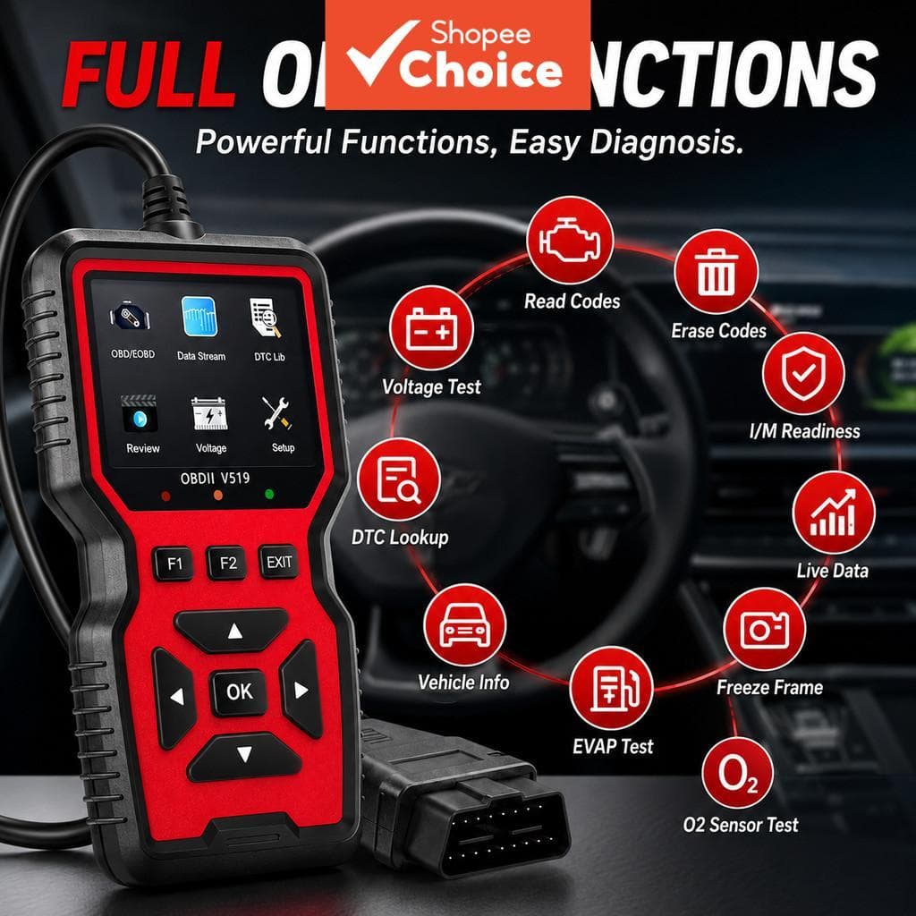 Leitor De Código Obd2 Com Testador De Relé Kit Analisador Elétrico Automotivo Profissional
