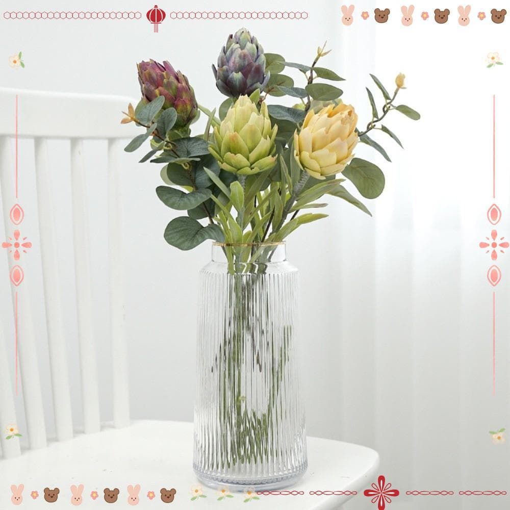 Planta De Frutas De Alcachofra Artificial, Plantas Falsas Artificiais Com Display Floral Verde , Decorativas