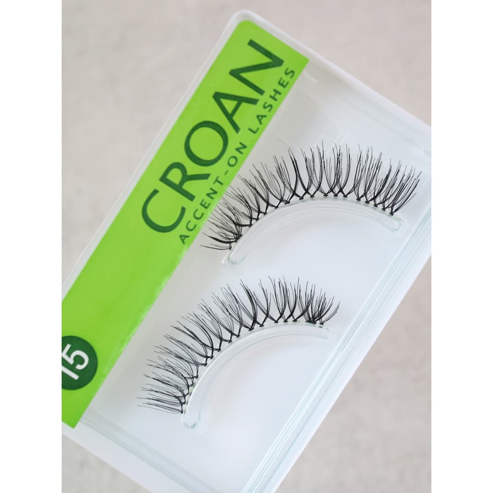 Cílios postiços sobrenaturais japoneses, haste transparente, etiqueta verde, 15 bagunçado, cruz Natural, ondulação reali