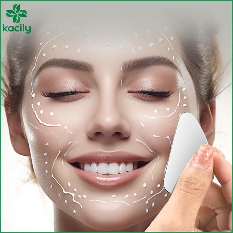 KC 1 Unidade De Aço Inoxidável Para Limpeza De Folículo Capilar Raspador De Cabeça Gua Sha Massageador Cuidados Com A Pe