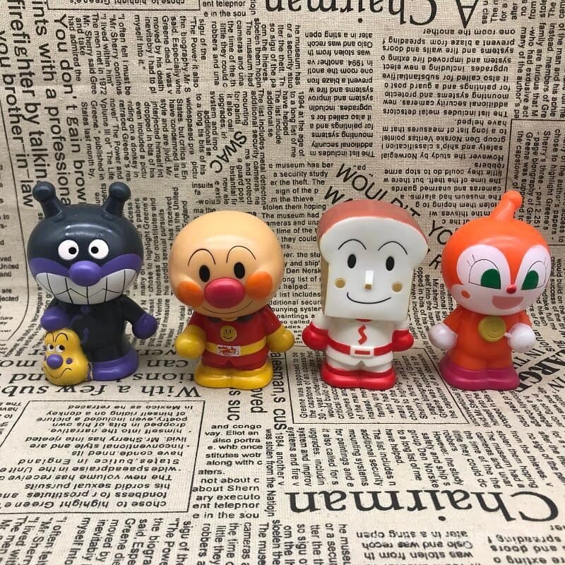 Nova versão japonesa de brinquedo solto Anpanman para bebês e crianças pequenas, boneco interativo de borracha macia com