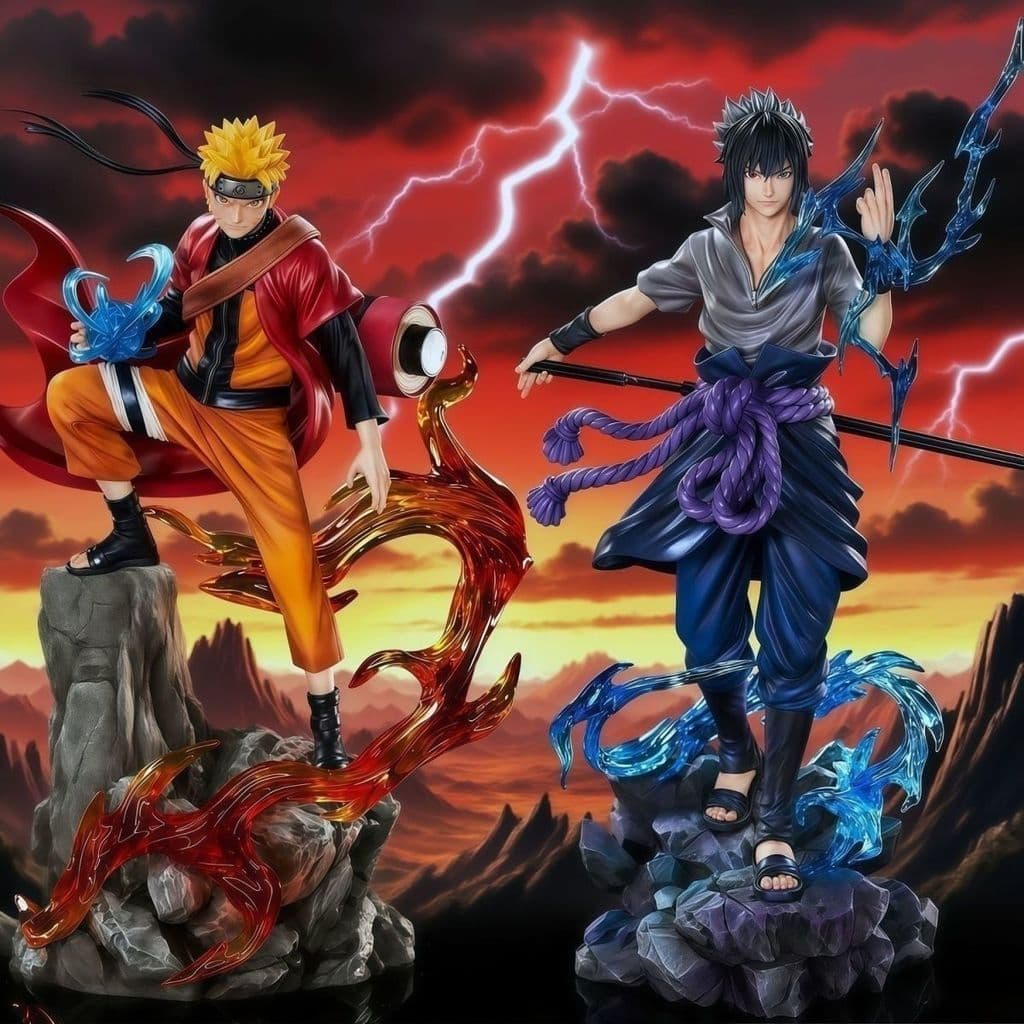 Dez anos cem série Ninja-Naruto Sasuke GK figura Anime modelo estátua decoração presente modelagem limitada
