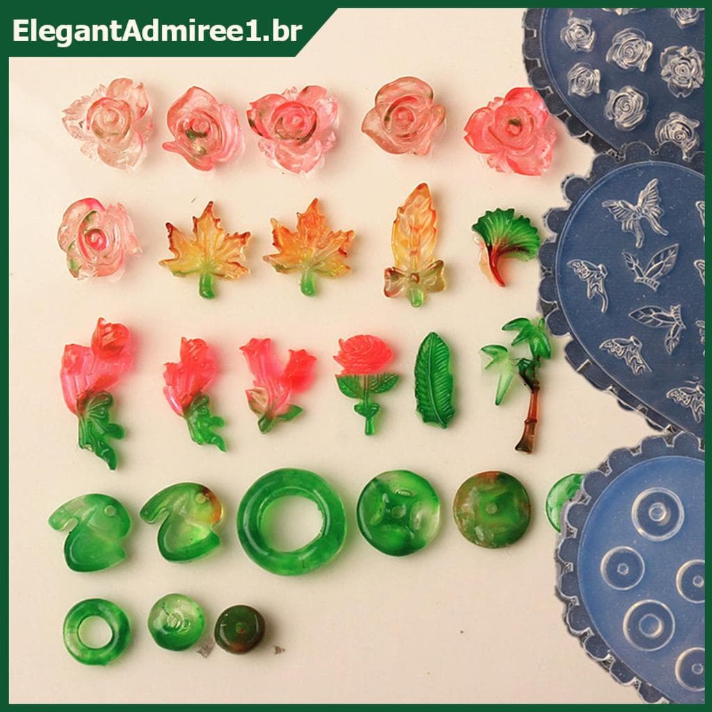 ELEGA 3D Coração Rosa Coelho Borboleta Molde De Silicone Para Decoração De Nail Art DIY Manicure