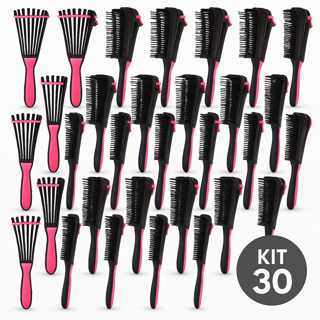 Escova de Cabelo Polvo Desembaraçadora Kit 30 Unidades