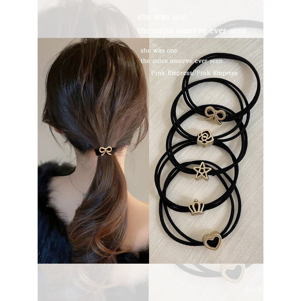 Faixa de cabeça 2026 novo estilo high-End faixa de borracha feminina laço de cabelo corda de cabelo alta elástica duráve