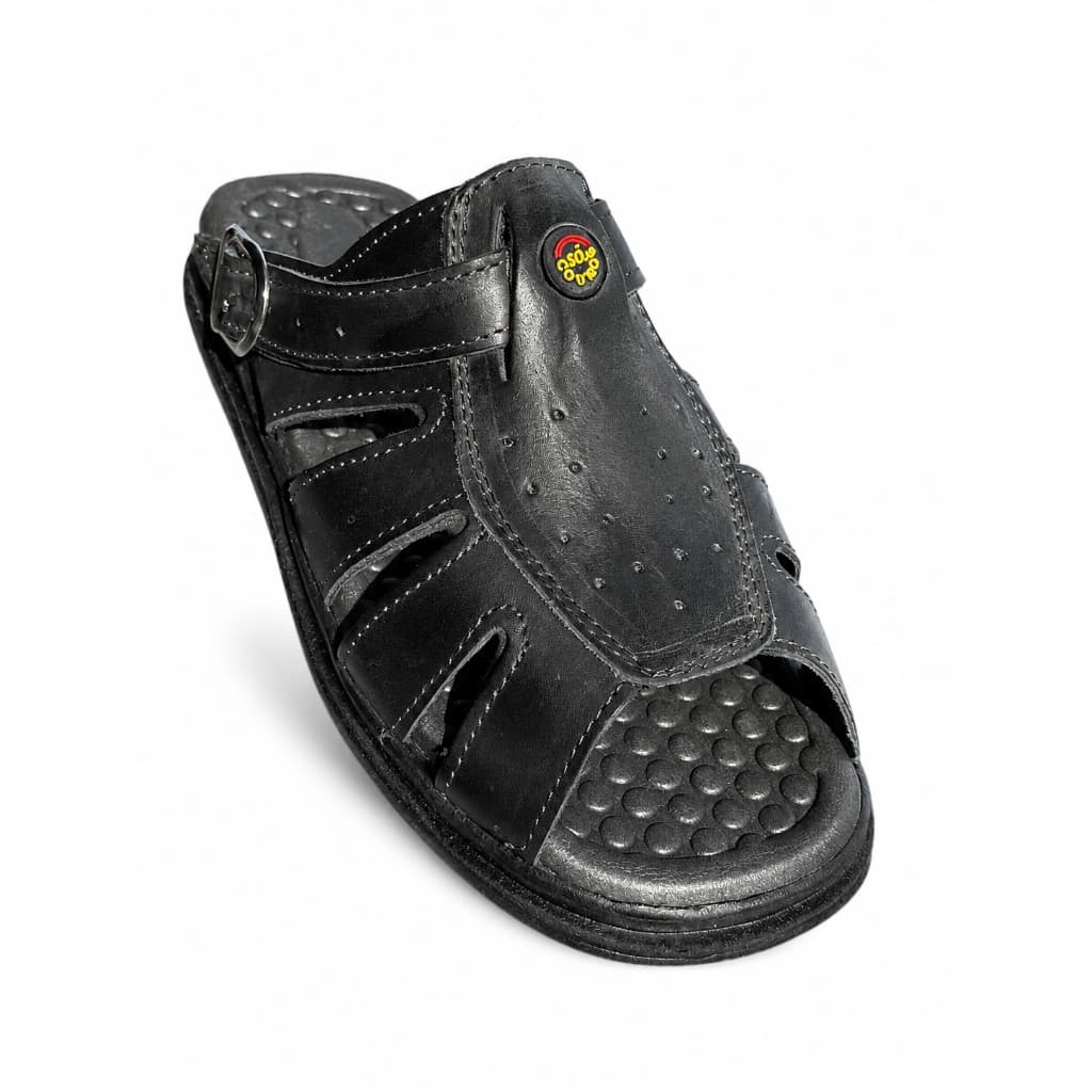 Sandália Franciscana Anti Stress Chinelo Masculino Couro Legítimo