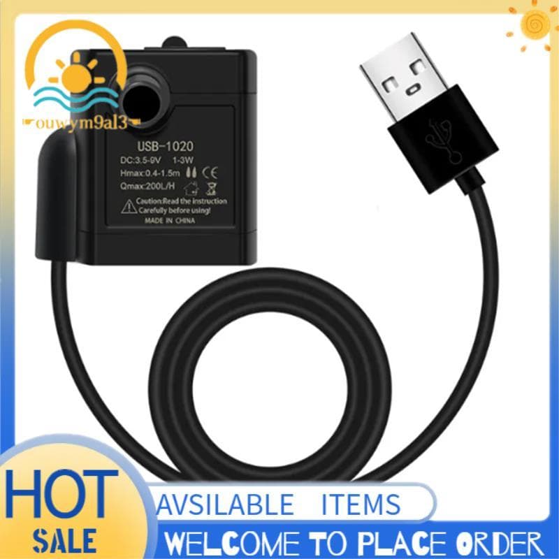Ciclo De Água Acessórios Do Aquário Filtro USB Mini DIY Submersível Baixo Ruído Bomba Motor Sem Escova