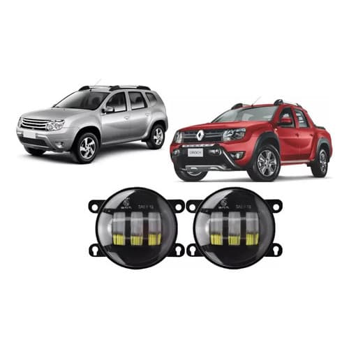 Par Farol Milha Auxiliar De Led Duster Oroch Megane Gran Tur