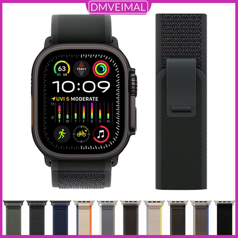 Pulseira De Nylon Para Smartwatch IWatch Apple Watch Ultra 3 2 Series 11 10 9 8 7 6 5 4 SE 3 2 49 46 45 41 44 42 40 38mm