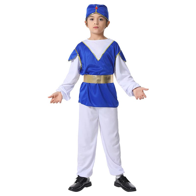 Lehenga infantil, fantasia indiana infantil, roupas infantis para Deepavali, fantasia infantil de príncipe indiano Aladd