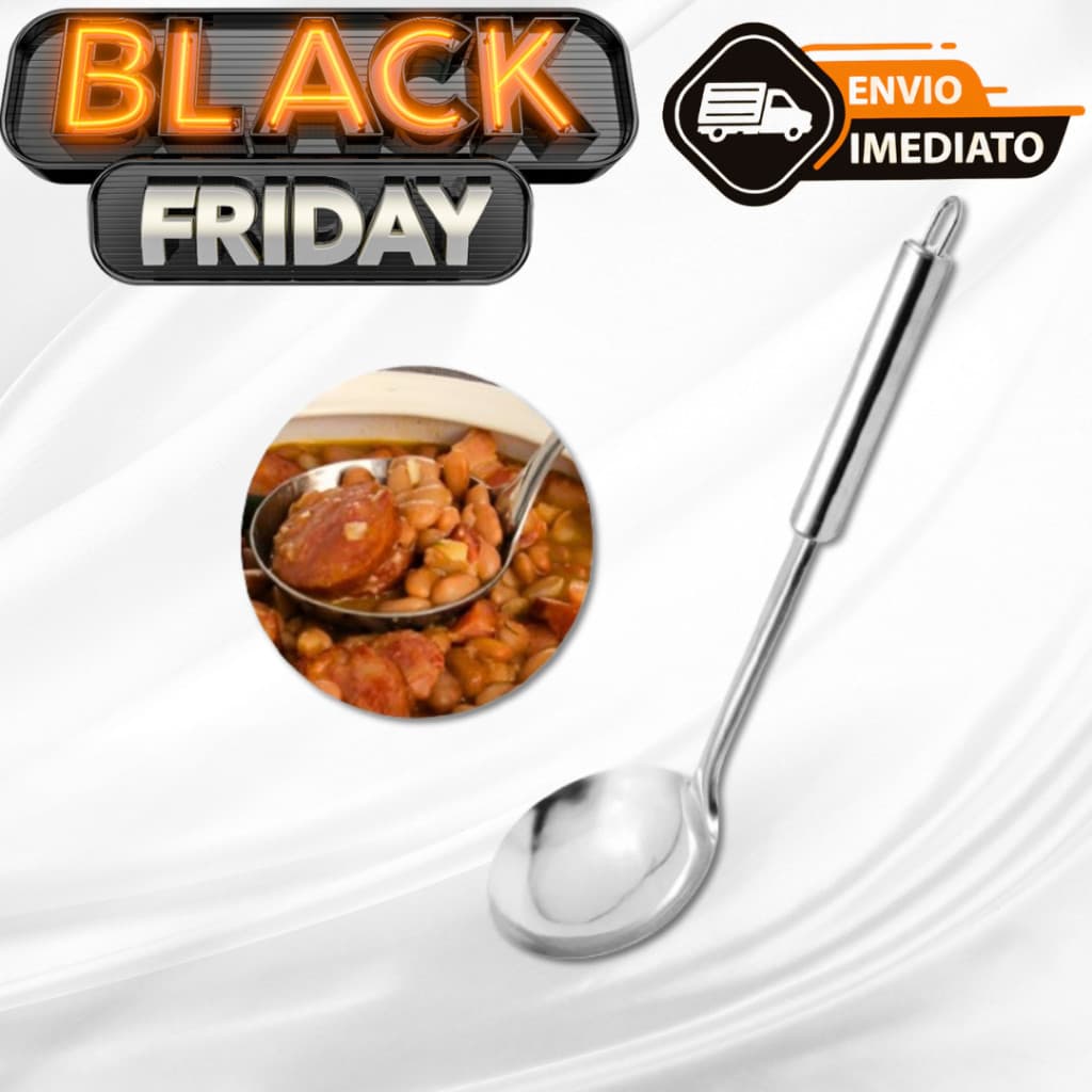 Concha para Molho Metal Inox Sopa Cozinha Talher Feijão