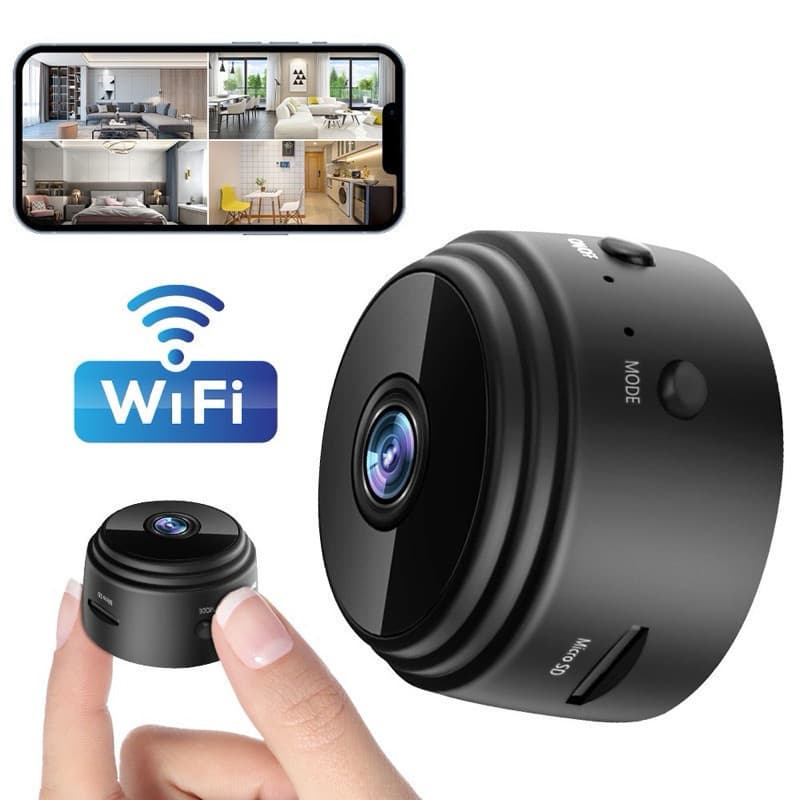 Câmera Mini HD com Sensor de Presença Wi-Fi 110V e Suporte para Encaixe MAIS