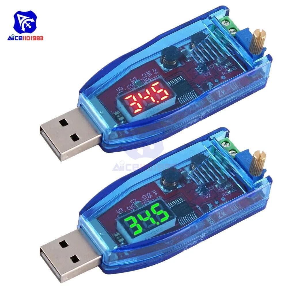 diymore LED DC-5V Para 1-24V Ajustável USB Step Up/Down Buck Boost Conversor Módulo De Fonte De Alimentação Regulador De
