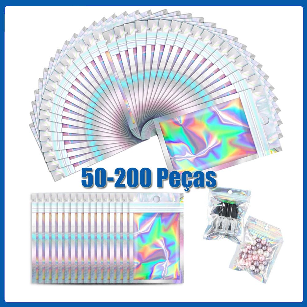 50-200pçs sacos de joias de bolsas de joias de plástico anéis de armazenamento de brincos sacos de bloqueio antimanchas