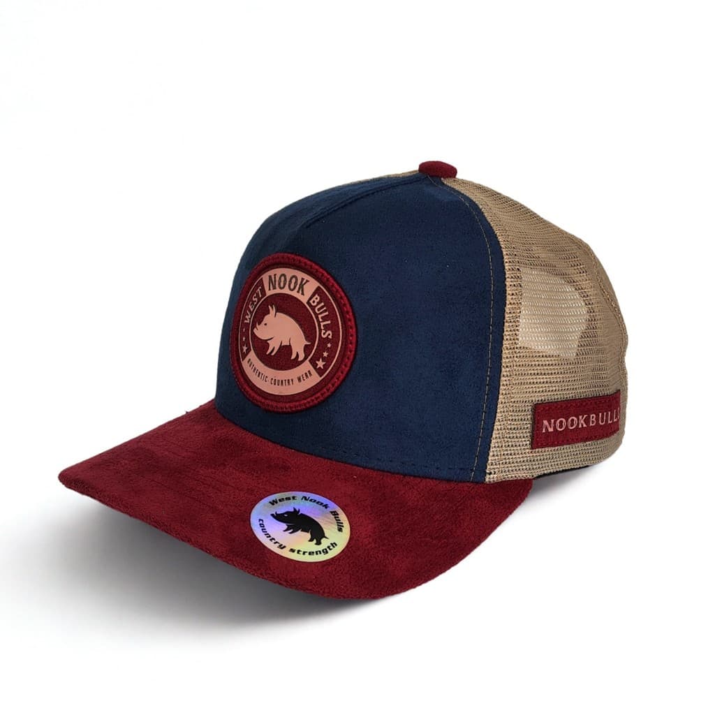 BONE  TRUCKER MASCULINO WNB ABA CURVA AZUL E VINHO